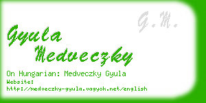 gyula medveczky business card